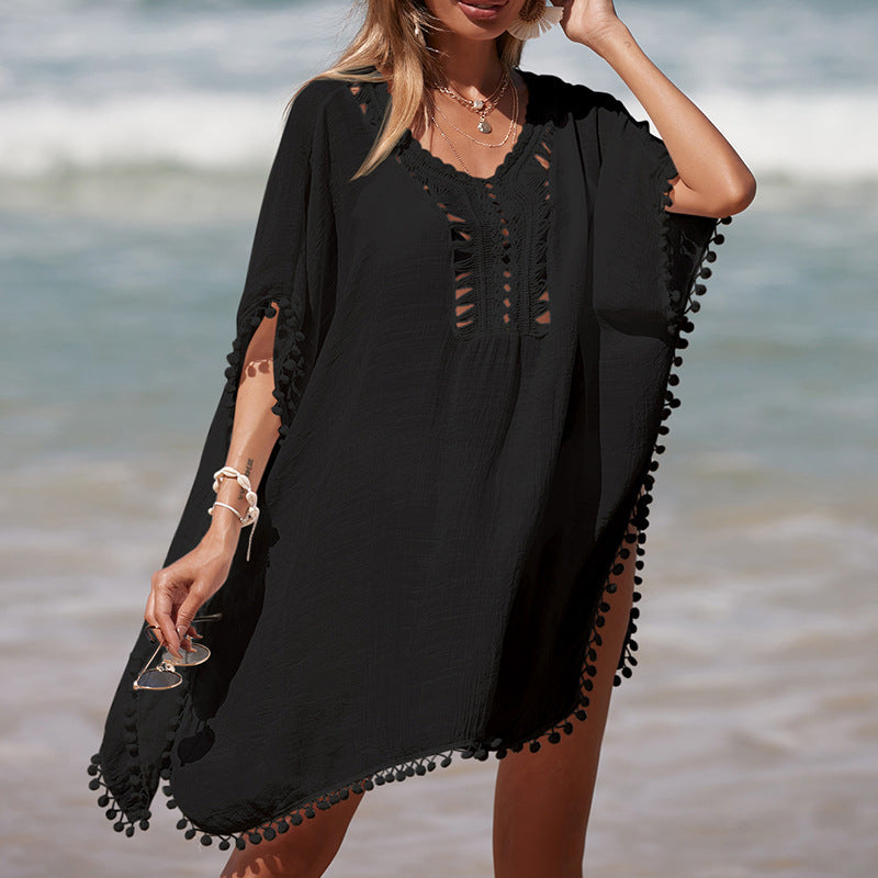 Negligé- und Morgenmantel-Set aus Satin mit Spitzen-Details, tiefem Dekolleté vorne und hinten sowie Spaghettiträgern