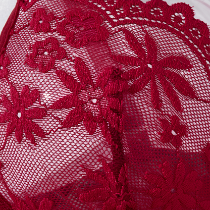 Negligé- und Morgenmantel-Set aus Satin mit Spitzen-Details, tiefem Dekolleté vorne und hinten sowie Spaghettiträgern