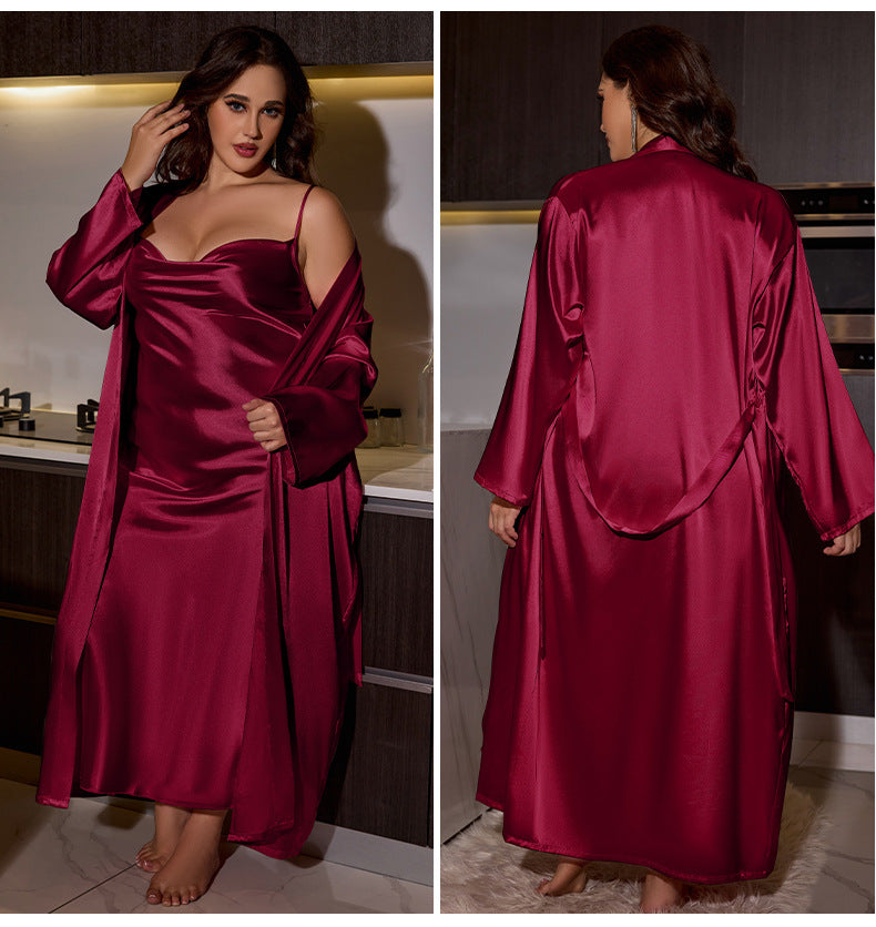 Blumenmuster-Satin-Pyjama-Set mit dünnen Trägern