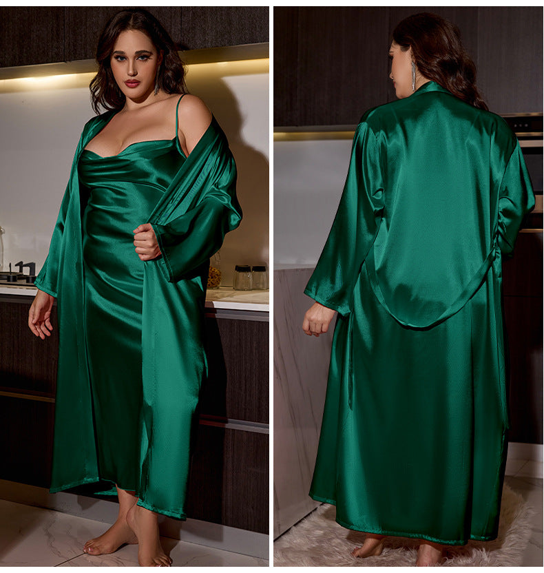 Blumenmuster-Satin-Pyjama-Set mit dünnen Trägern