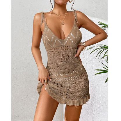 Negligé- und Morgenmantel-Set aus Satin mit Spitzen-Details, tiefem Dekolleté vorne und hinten sowie Spaghettiträgern
