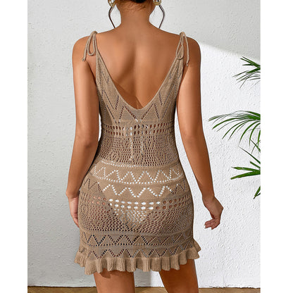 Negligé- und Morgenmantel-Set aus Satin mit Spitzen-Details, tiefem Dekolleté vorne und hinten sowie Spaghettiträgern