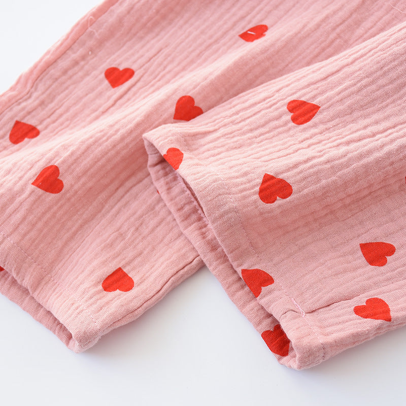 Floral Patterned Thin Strap Satin Pajama Set