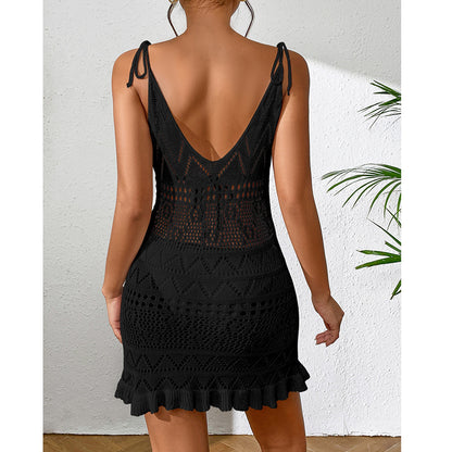 Negligé- und Morgenmantel-Set aus Satin mit Spitzen-Details, tiefem Dekolleté vorne und hinten sowie Spaghettiträgern