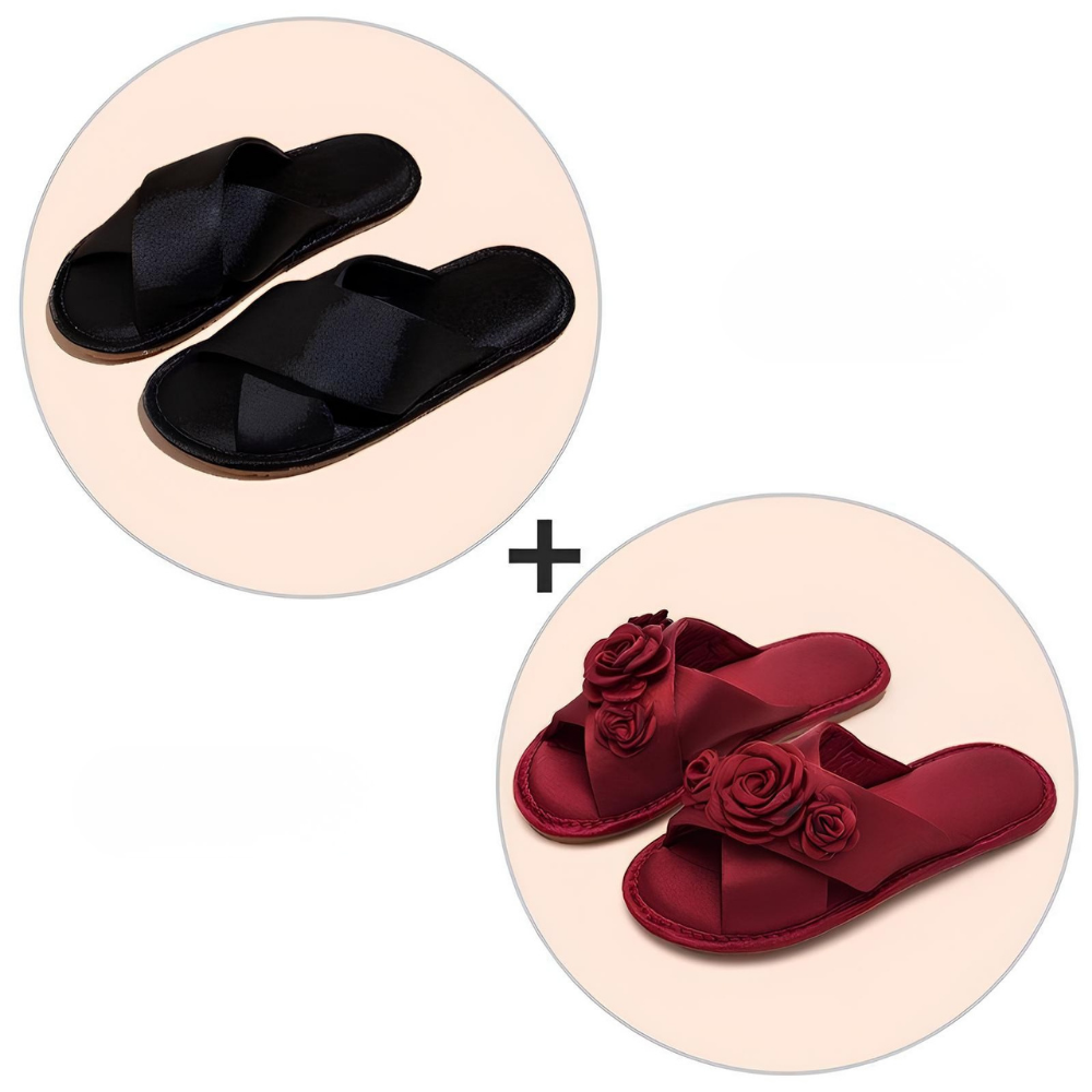 Luxe Satin Çift Terliği