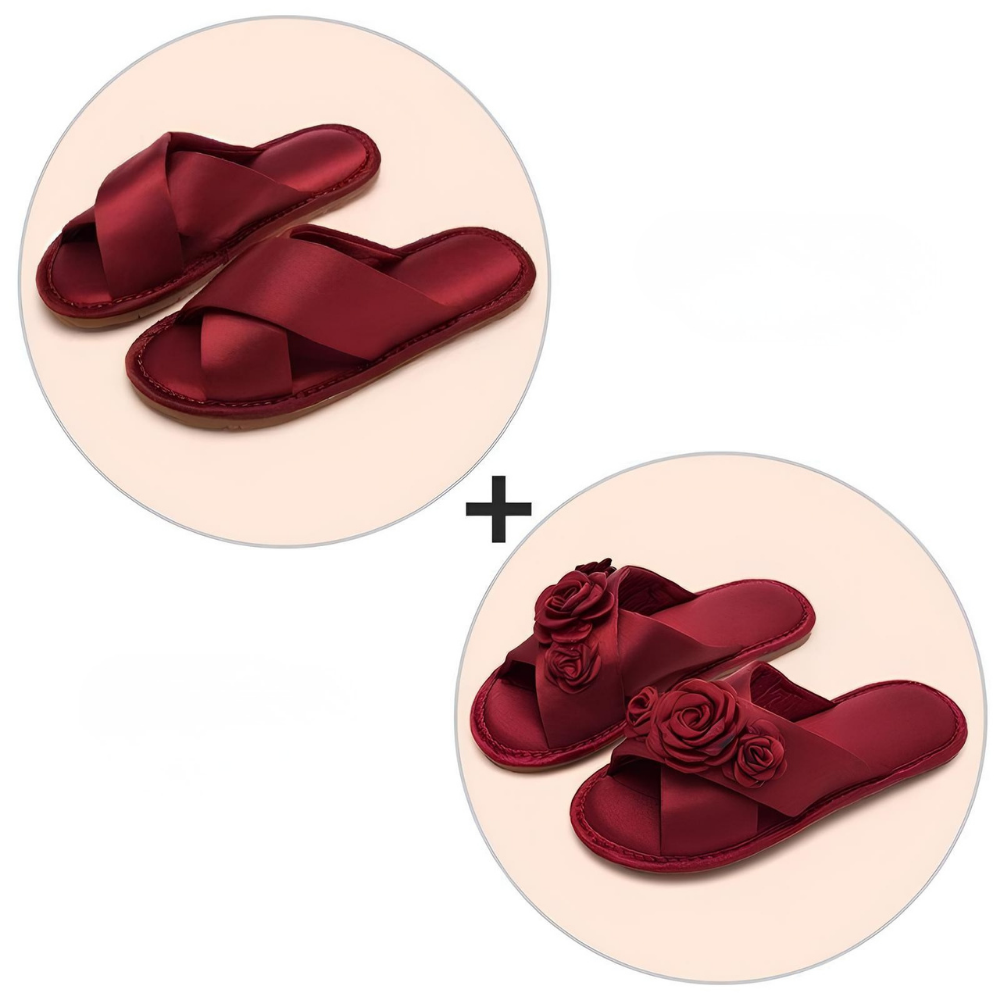 Luxe Satin Çift Terliği
