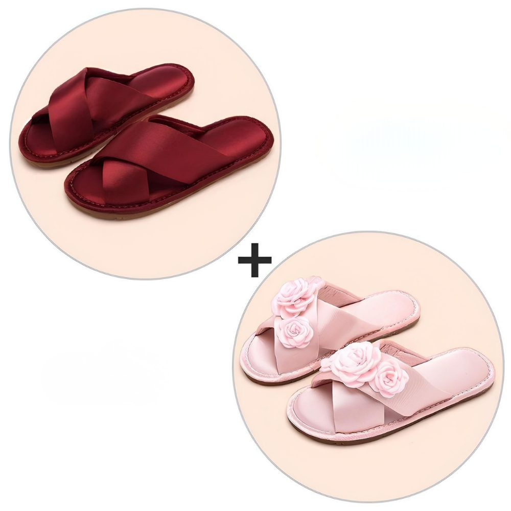 Luxe Satin Çift Terliği