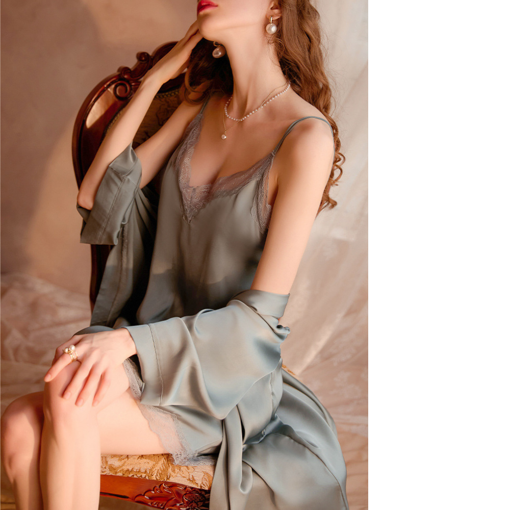Élégance Lace Saten Gecelik Takımı