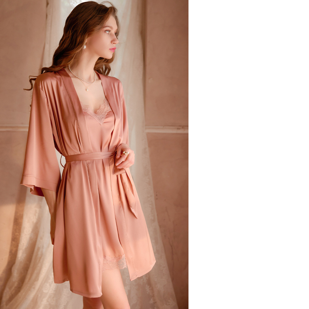 Élégance Lace Saten Gecelik Takımı