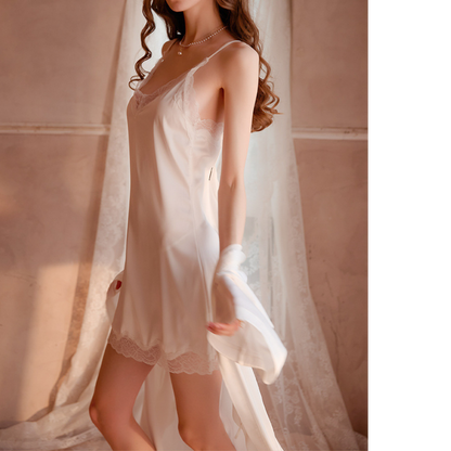 Élégance Lace Saten Gecelik Takımı