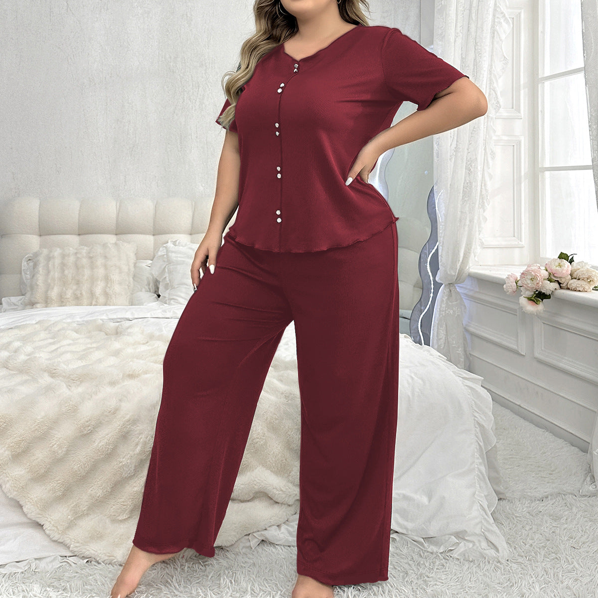 Blumenmuster-Satin-Pyjama-Set mit dünnen Trägern