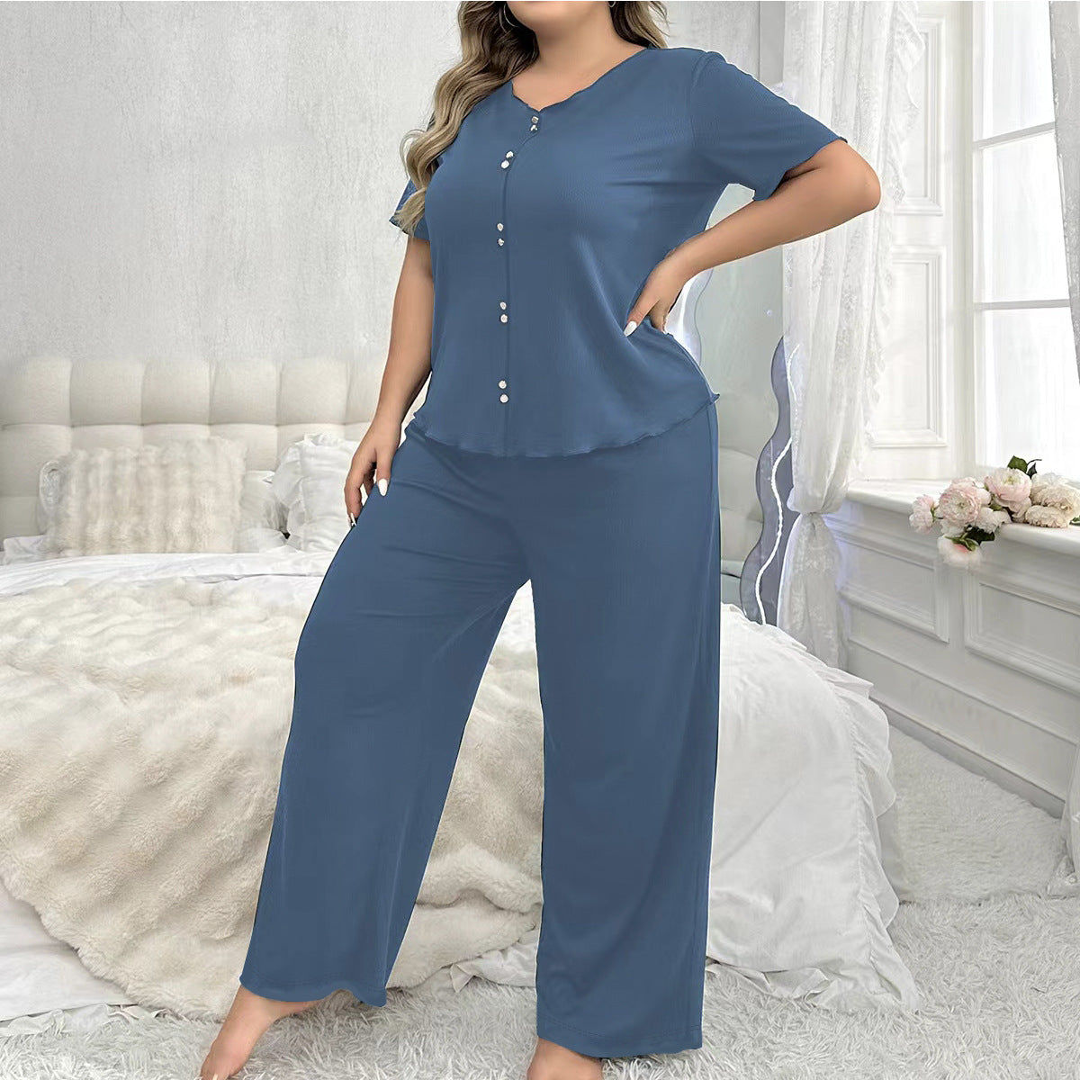 Blumenmuster-Satin-Pyjama-Set mit dünnen Trägern