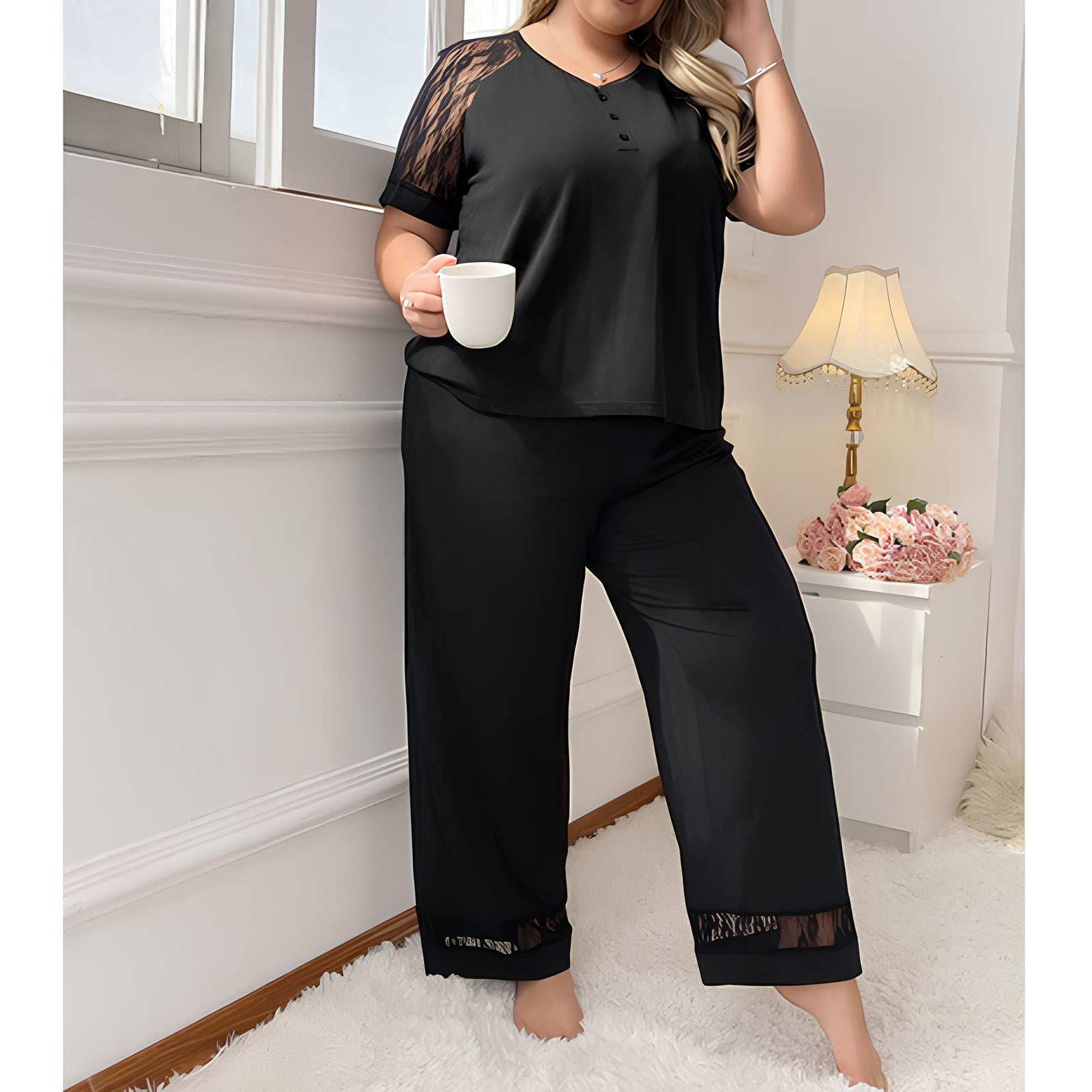 Blumenmuster-Satin-Pyjama-Set mit dünnen Trägern