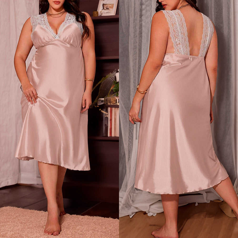 Blumenmuster-Satin-Pyjama-Set mit dünnen Trägern