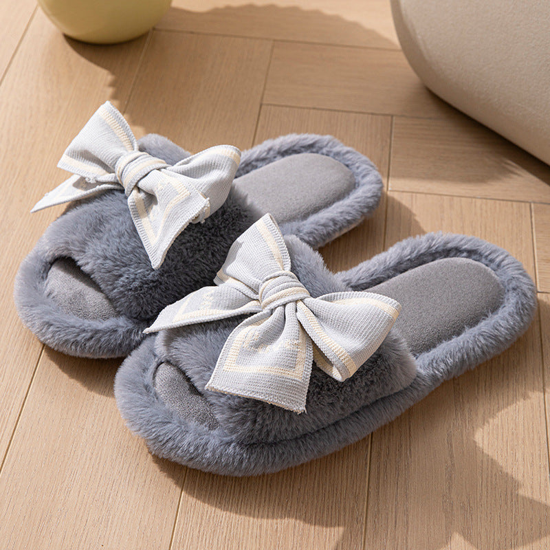 Love Bow Peluş Ev Terliği