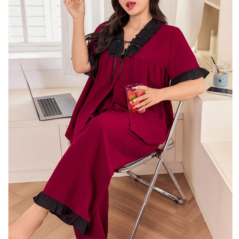Blumenmuster-Satin-Pyjama-Set mit dünnen Trägern