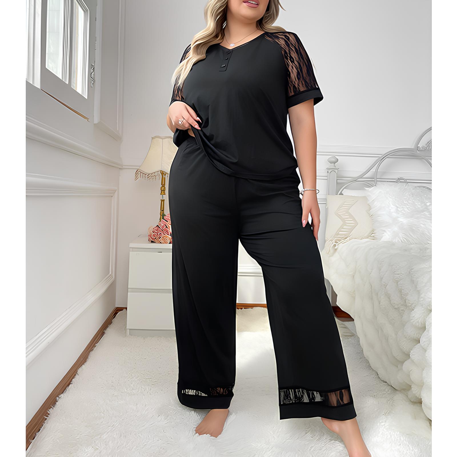 Blumenmuster-Satin-Pyjama-Set mit dünnen Trägern