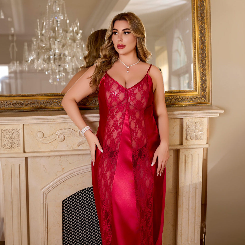 Blumenmuster-Satin-Pyjama-Set mit dünnen Trägern