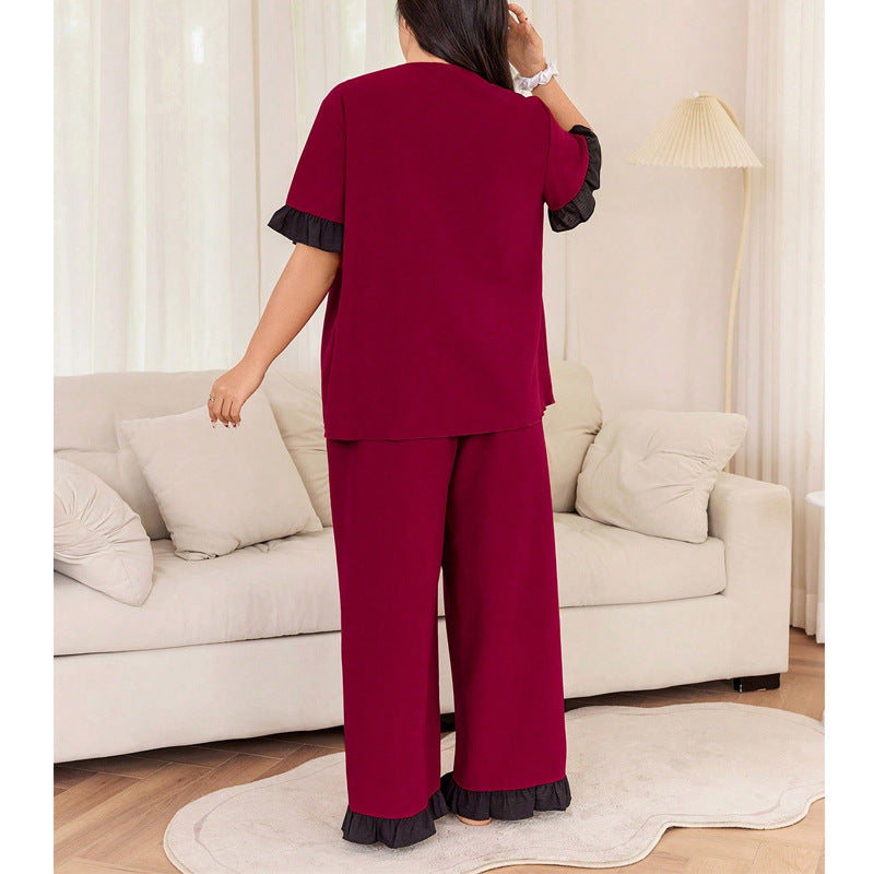 Blumenmuster-Satin-Pyjama-Set mit dünnen Trägern