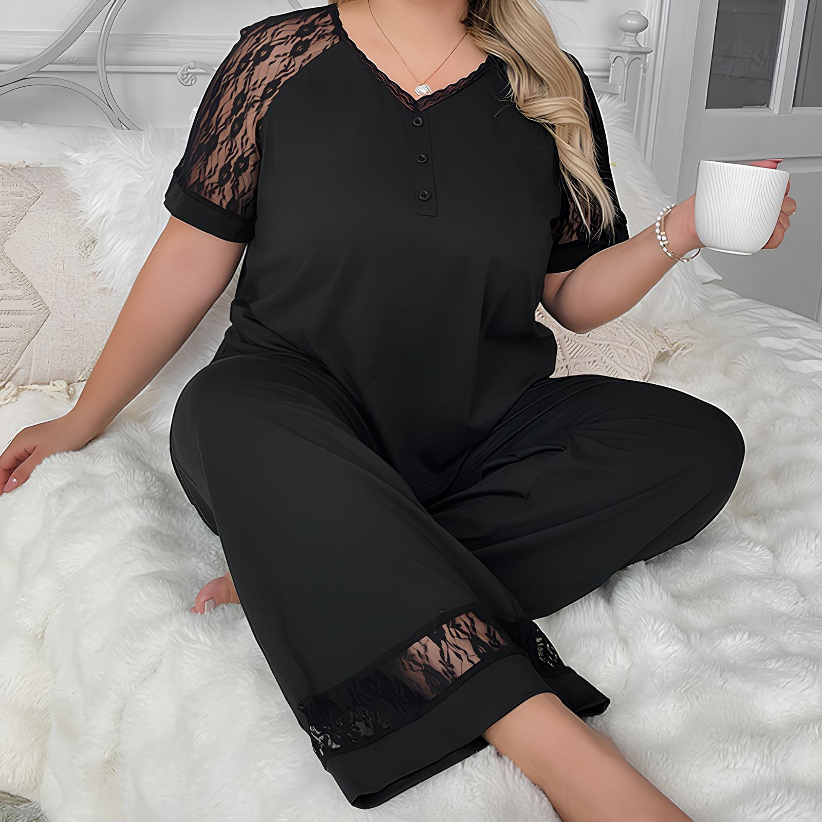 Blumenmuster-Satin-Pyjama-Set mit dünnen Trägern