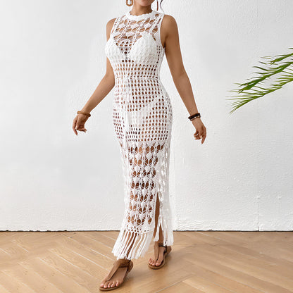 Negligé- und Morgenmantel-Set aus Satin mit Spitzen-Details, tiefem Dekolleté vorne und hinten sowie Spaghettiträgern
