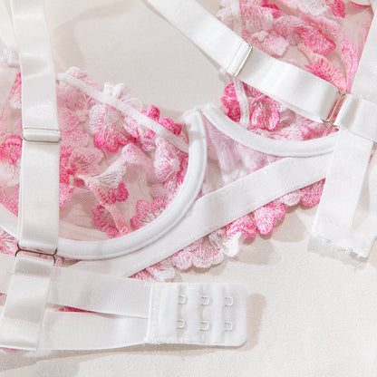 Satin-Nachthemd- und Morgenmantel-Set mit Spitzendetails und schmalen Trägern