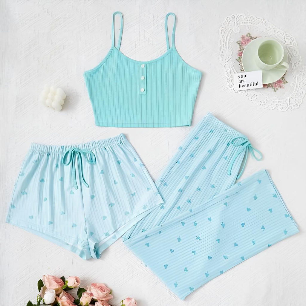Negligé- und Morgenmantel-Set aus Satin mit Spitzen-Details, tiefem Dekolleté vorne und hinten sowie Spaghettiträgern
