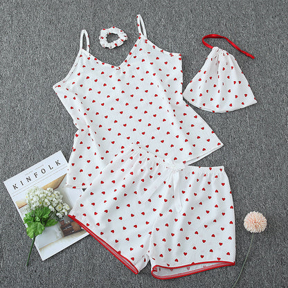 Negligé- und Morgenmantel-Set aus Satin mit Spitzen-Details, tiefem Dekolleté vorne und hinten sowie Spaghettiträgern