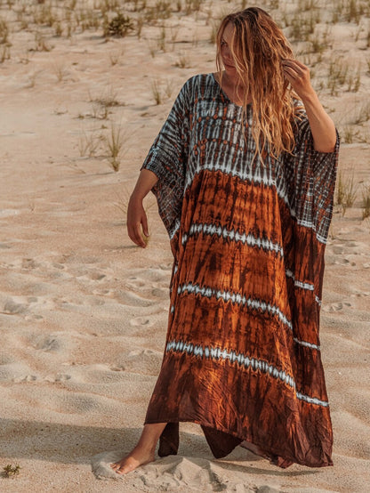 Negligé- und Morgenmantel-Set aus Satin mit Spitzen-Details, tiefem Dekolleté vorne und hinten sowie Spaghettiträgern